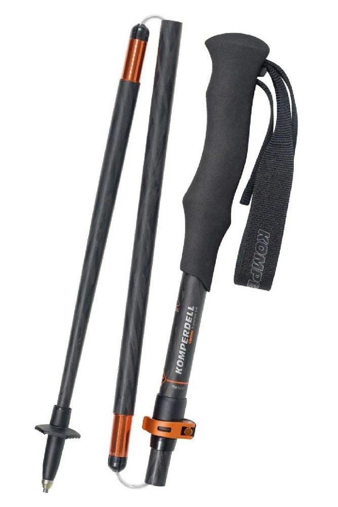 Komperdell Carbon Trail UL Vario Compact Trekking Poles - Pair - Black/Orange 4 Komperdell Carbon Trail UL Vario Compact Trekking Poles - Pair - Black/Orange - Image 2