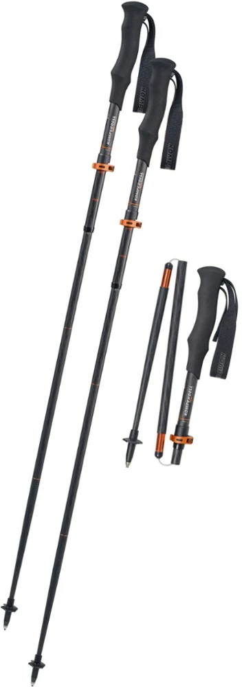 Komperdell Carbon Trail UL Vario Compact Trekking Poles - Pair - Black/Orange 5 Komperdell Carbon Trail UL Vario Compact Trekking Poles - Pair - Black/Orange - Image 3