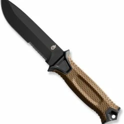 Gerber StrongArm Serrated Fixed Blade Knife - Coyote