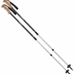 Komperdell Mountaineer Antishock Cork Trekking Poles - Pair - Gray