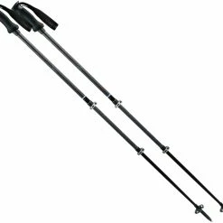 Komperdell Summit Carbon Compact Trekking Poles - Pair - Black/Red